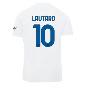 Inter Milan Lautaro Martinez #10 Udebanetrøje 2023-24 Kort ærmer